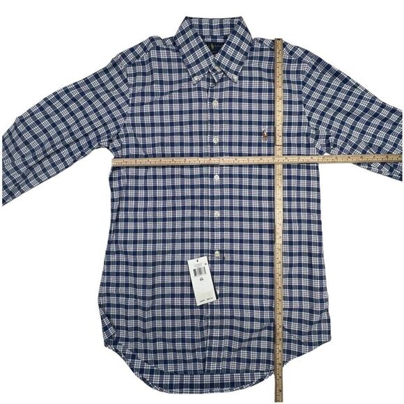 NWT Polo Ralph Lauren Men’s Blue Cotton Plaid Shirt Button Down US XS | $89.50 - Picture 6 of 11